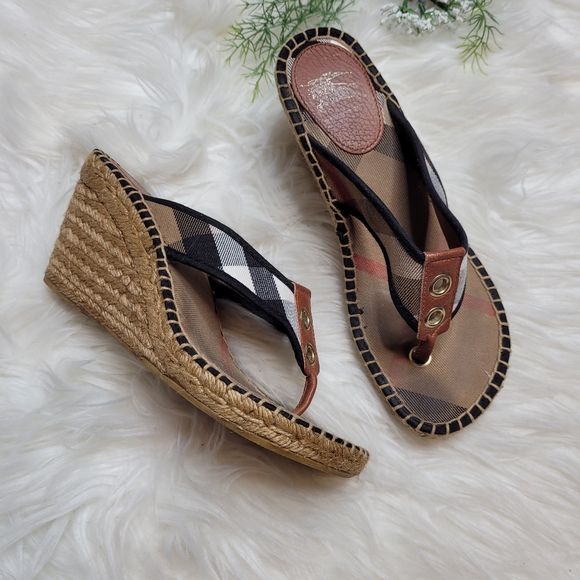Burberry Shoes - Authentic Burberry Nova Check Espradille Sandals